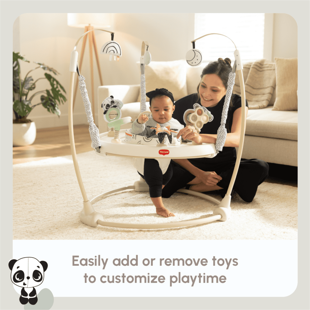 Tiny Love Black & White 4-in-1 Jump & Play Stationary Activity Center