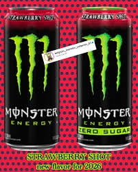 Monster Energy Strawberry Shot Zero Sugar, 16 Oz Can - 24-Pack