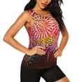 thumbnail image 2 of Hirioo Fireworks for Women's Workout Tank Top Sleeveless Workout Tops Athletic Gym Shirts-Small, 2 of 7