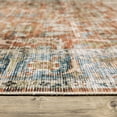 thumbnail image 2 of Oriental Weavers Charleston Washable Area Rug - CHA04 - 5' x 7' - in Rust/ Blue - Vintage Inspired, Non-Slip, Stain Resitant, Ultra Low Pile, Bedroom, Office Rug, 2 of 5