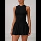thumbnail image 4 of Vestido de Golf y Tenis para Mujer con Sujetador Incorporado, Pantalones Cortos con Cremallera, Corte Entallado, Falda Deportiva con Bolsillos Negro M, 4 of 10
