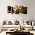 thumbnail image 2 of Elephant Stock Tuscan Red Wine Wall Art - Horizontal Multi Panel Canvas - Dining Room Wall Decor - Food And Drink Multi Panel - Green And Red Decor - 74" x 37", 2 of 8
