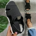 thumbnail image 4 of LoyisViDion Clearance Sandals for Women Summer Ladies Sandals Breathable Elastic Webbing Platform Casual Sandals Flash Picks Black 6.5, 4 of 7