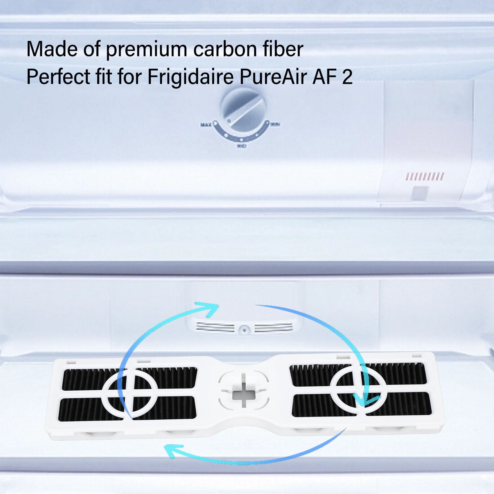 Fridge Air Filter, Safe And Hygienic Odor Removal 3PCS Carbon Fiber Perfect Fit Refrigerator Air Filter  For Replacement