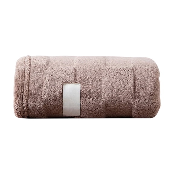Kyusrd Velvet Hand Towels for Bathroom,Cotton Soft Absorbent Decorative Hand Towel for Face Spa Bath Gym Kitchen,Coffee,35x75cm