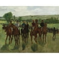 thumbnail image 2 of Edgar Degas 18x15 Gold Ornate Wood Frame and Double Matted Museum Art Print Titled - The Riders (C. 1885), 2 of 4