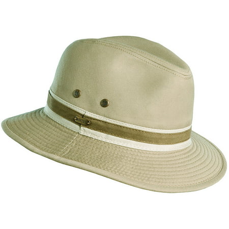 Stetson Classic Men's Washed Twill Safari Hat KHAKI L