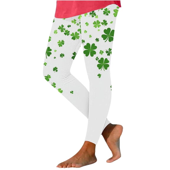 Haivin Women's Yoga Leggings with St. Patrick's Day Print, Stretchy Tight-Fitting for Workout, Fitness and Casual Daily Wear