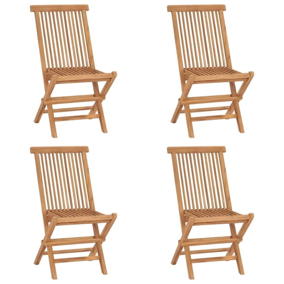 vidaXL Patio Folding Chairs Solid Wood Teak