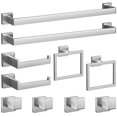 thumbnail image 1 of Juego De Accesorios De Baño De Níquel Cepillado De 10 Piezas, Juego De Barra Para Toallas De Baño De 23,6 Pulgadas, Juego De Accesorios De Baño De Acero Inoxidable, Toalleros Para Baño Montado En La P, 1 of 5