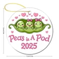 thumbnail image 2 of Peas in A Pod Ornament Green Beans 3" Circle Ceramic Ornament Personalized Christmas Ornaments Xmas Gift, 2 of 5