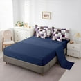 thumbnail image 5 of Castle Fairy Teens Baseball Gamer Bedding Comforter Set,Geometric Plaid Queen Bedding Sets, 5 of 8