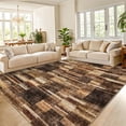 thumbnail image 4 of Garvee Geometric Area Rug 9x12 Modern Washable Rug for Living Room, Non-Slip Stain Resistant Indoor Carpet for Bedroom Dining Room Office, Brown, 4 of 9