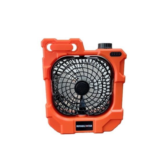 Eigraketly Ventilador eléctrico para acampar con linterna móvil USB con luces nocturnas Led, ventiladores de iluminación para exteriores para Estufas de camping X5/naranja
