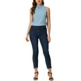 thumbnail image 2 of INSPIRE CHIC Blouse Décontractée Sans Manches à Col Montant à Volants pour Femmes, 2 of 7