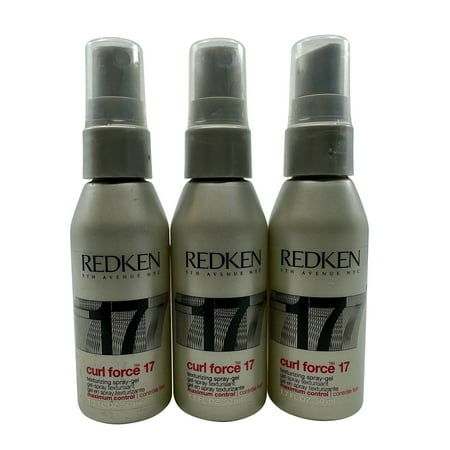 Redken Curl Force 17 Texturizing Spray Gel Curly & Wavy Hair 1.7 oz. Set of 3
