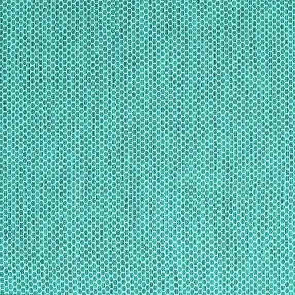 Ahgly Company Machine Washable Indoor Square Abstract Turquoise Blue Contemporary Area Rugs, 4' Square