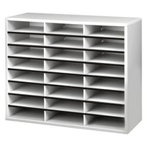 25041 Literature Organizer - 24 Compartment, Letter, Gray