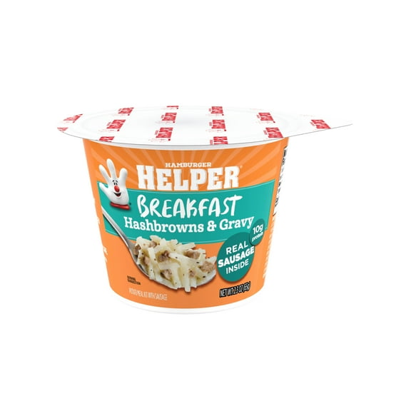 Helper Breakfast Hashbrowns & Gravy, 2.3 Oz Microwave Cup