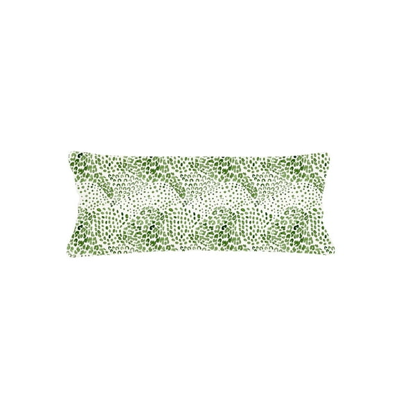 Green Cheetah Velvet Pillow 14x40 Down