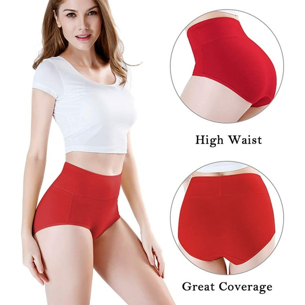wirarpa Women's High Waisted Cotton Underwear Briefs Soft Full Coverage  Panties : : Clothing, Shoes & Accessories