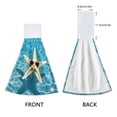 thumbnail image 3 of Haosy 2 Pack Kitchen Wash Cloths with Hanging Loops Absorbent Absorbent Quick Drying Hand Towels, Starfish with Sunglasses, 3 of 7