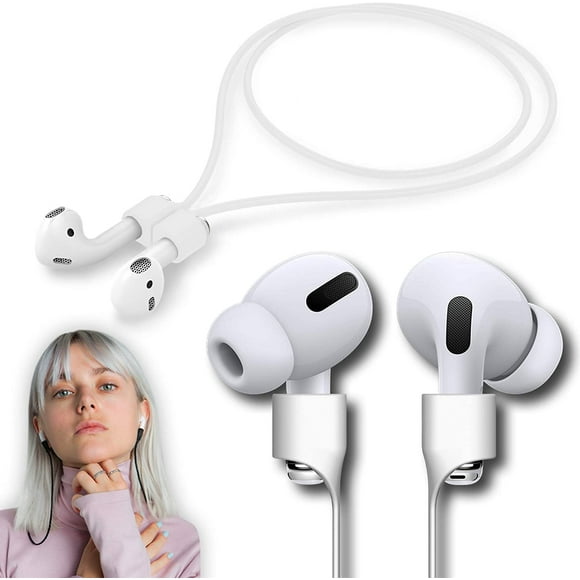 Zshan Ultra Strong Magnetic Airpod Pro Strap Anti-Lost Cord Sports Lanyard Compatible with Airpods 3rd 2nd Generation Pro 3 2 1 (White)