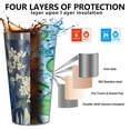 thumbnail image 3 of 16oz Tumblers Pioneer Flower Stainless Steel Vacuum Insulated Double Wall Travel Tumbler Cups Mug with Lid and Straw,Cleaning Brush for Coffee,Tea, 3 of 4