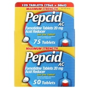 Product of Maximum Strength Pepcid AC All-Day Heartburn Relief Treatment, Famotidine 20Mg, 125 ct