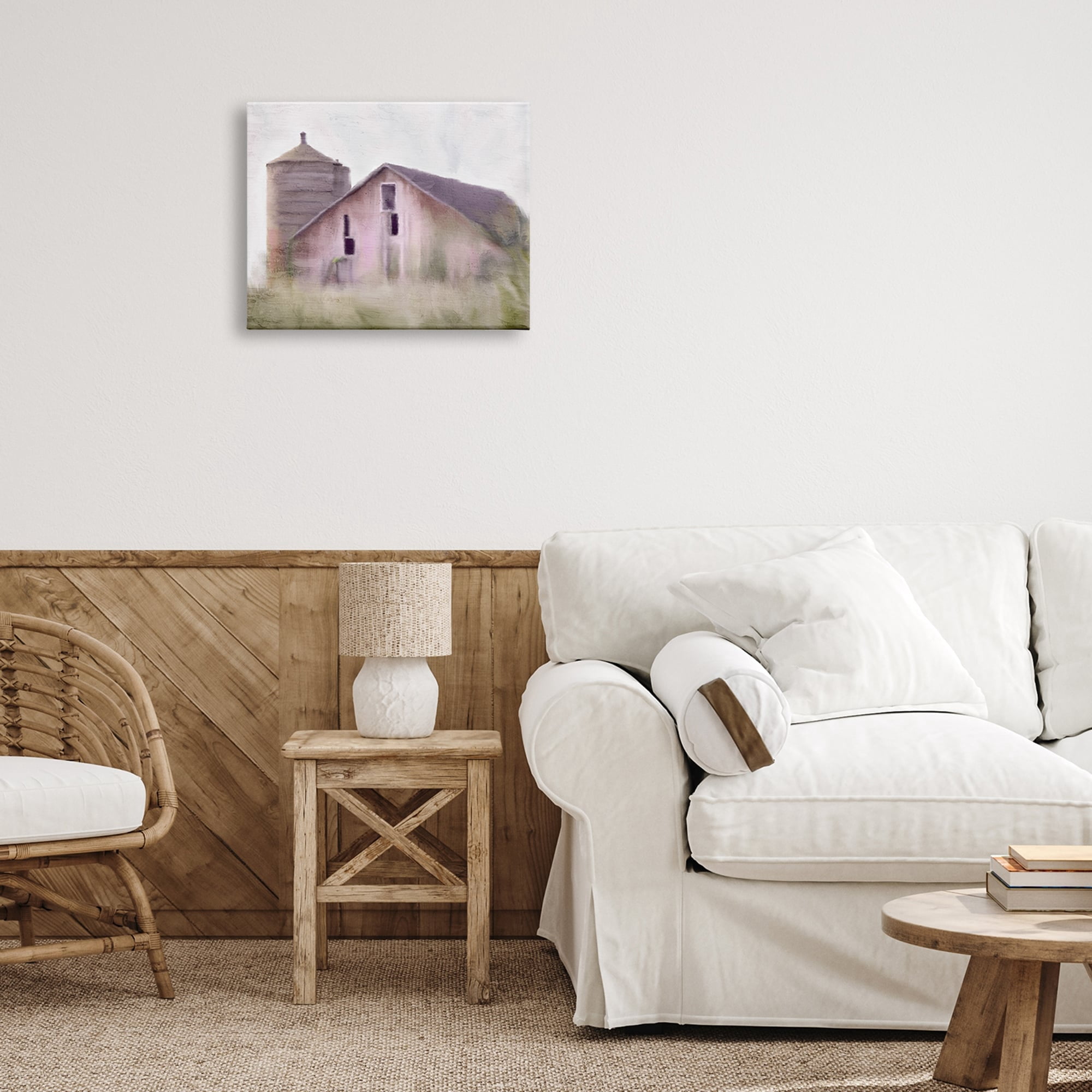 Stupell Industries Tranquil Rural Farmhouse Countryside Grassland , 20 x 16, Design by Kim Allen