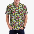 thumbnail image 5 of Wukai Green Mushroom Men’s Polo Shirts,Quick-Dry Athletic Shirt,Classic Fit Shirts-3X-Large, 5 of 8