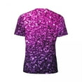 thumbnail image 6 of T Shirt For Men Sportswear T-Shirt For Man Faux Glitter Sparkle Fashion Purple Pink Ombre Summer Tee, 6 of 7