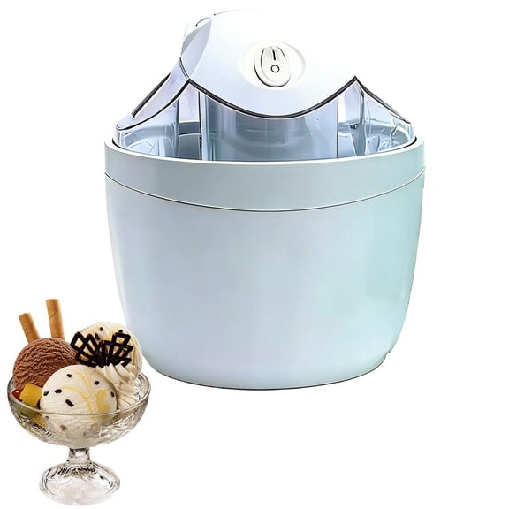 1 PCS Mini Ice Cream Maker – 15-Minute Electric Yogurt & Sorbet Machine with Double-Insulated Bowl, Compact Dessert Maker for Home, One-Button Operation
