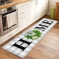 thumbnail image 2 of Rustic Home 2'x6' Runner Rugs for Hallway Kitchen Bedside Non Slip Washable, Green Eucalyptus Leaves Wreath Wooden Plaid Entryway Rug Runners with Rubber Backing, Long Carpet Runner for Laundry Room, 2 of 8