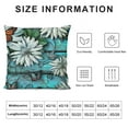 thumbnail image 5 of Butterfly Throw Pillow Cover For Girls Teens Women Bedroom Rustic Flower Cushion Cover,Blue Butterflies White Chic Floral Room Decor Pillow Cover Retro Vintage Romantic Style Cushion Case, 5 of 5