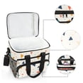 thumbnail image 6 of FORMRS Insulated Cooler Bag 24 Cans Capacity Soft Leakproof Lunch Box with Side Pockets, Beige Simple Shapes, 6 of 7