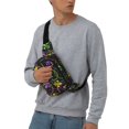 thumbnail image 4 of Lafuoo Mardi Gras6 Pattern Square Double Layer Waist Bag, Adjustable Buckle Bag Accessories for Men and Women-One Size, 4 of 7