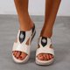 thumbnail image 4 of Sandalias de boca de pez de fondo grueso para mujer Sandalias de cuero floral de metal Wmkox8yii  ytu5847, 4 of 8