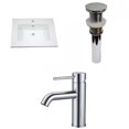 thumbnail image 1 of American Imaginations 25-in. W 1 Hole Ceramic Top Set In White Color - Drain Incl. AI-33111, 1 of 9