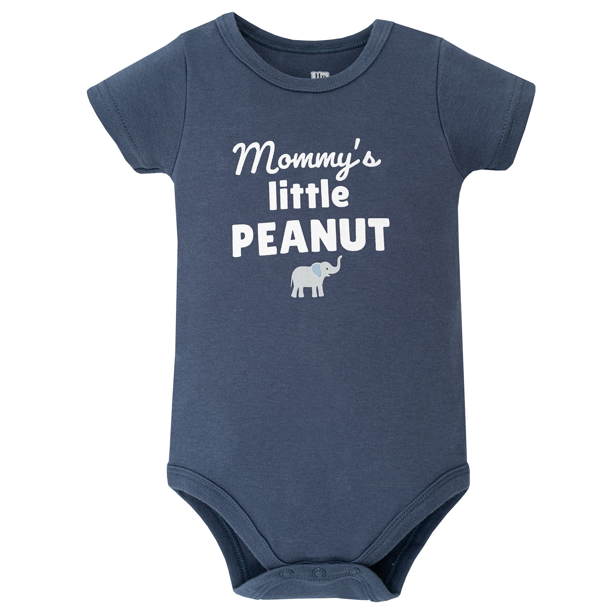 Hudson Baby Boy Cotton Bodysuit, Shorts and Shoe Set, Blue Elephant Peanut, 6-9 Months