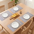 thumbnail image 3 of Unique Bargains 6Pcs Rectangle Washable Heat Resistant Table Mats Gray 17.7x11.8inch, 3 of 6