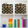 thumbnail image 6 of Yayeee Canvas Storage Basket with Handles for Shelves Fabric Bins Closet Organizer, Black Geometric, 6 of 8