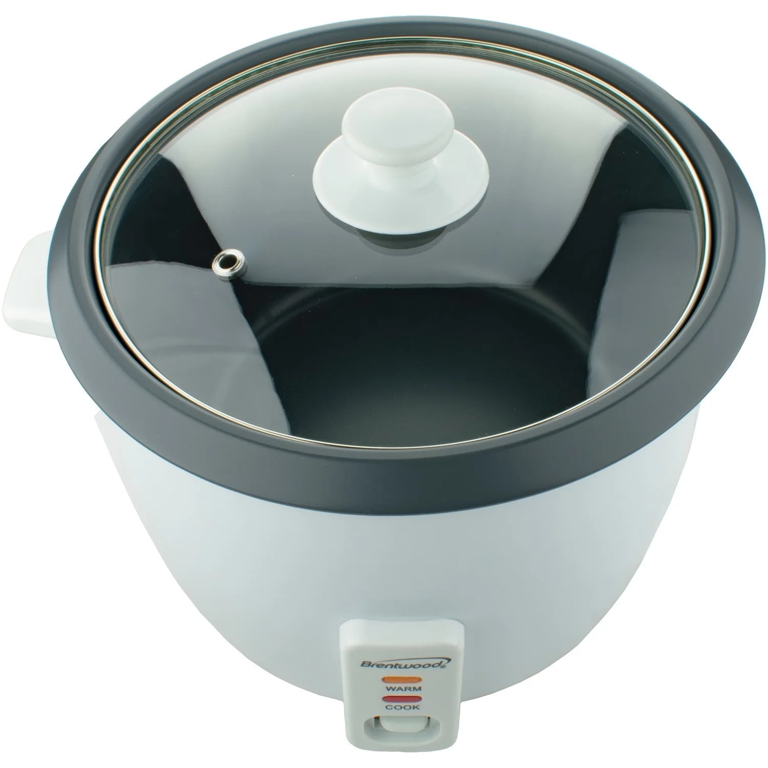 Brentwood TS-380S 10-Cup Uncooked/20-Cup Cooked Rice Cooker and Food Steamer, White