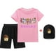 thumbnail image 1 of Conjunto de tres piezas de juego Roblox, periféricos, trajes casuales bidimensionales, camisetas y pantalones cortos para niños y niñas + sombreros, 1 of 4