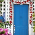 thumbnail image 6 of 6-Foot Flocked Christmas Wreath with Rattan, European Style Door Hanging Decoration for Indoor Outdoor Use A, 6 of 8