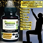 GoodlifePick Himalayan Shilajit Capsules 10,000mg, 90 Count - Natural Energy & Vitality