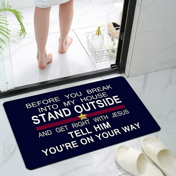 Personalized And Interesting Doormat,Door Mats Outdoor Welcome Doormats For Front Door Indoor Entrance Low Profile Non Slip Rubber Back Rugs For Floor Funny Welcome Ish Outside Entry Decor