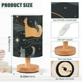 thumbnail image 3 of Cute Cats Bedside Table Lamp LED Warm Lights with USB Charging Port Retro Cylinder Desk Lamps, 3 of 7