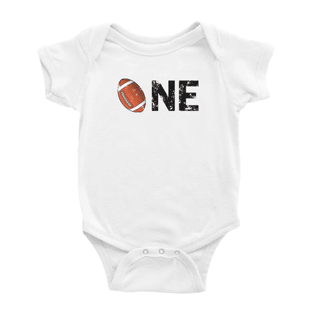 

1st Birthday Football One Year Old Funny Newborn Clothes Boys Girl Bodysuit