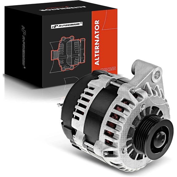A-Premium Alternator Compatible with Oldsmobile Aurora 2001-2002 V6 3.5L, 12V 125A Clockwise 6-Groove Pulley, Replace# 10464442, 10464486, 10480303